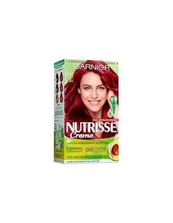 TINTURA NUTRISSE 666 PIMENTA MALAGUETA LOURO ESCURO VERMELHO MUITO INTENSO GARNIER