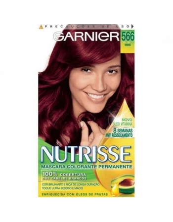 TINTURA PERMANENTE NUTRISSE 566 CASTANHO CLARO VERMELHO GARNIER