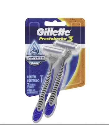 APARELHO DE BARBEAR MASCULINO P&G GILLETTE PRESTOBARBA 3COM 2UN