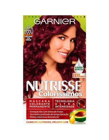 TINTURA NUTRISSE COLORISSIMOS ROUGE 6660 LOURO ESCURO ULTRA VERMELHO GARNIER