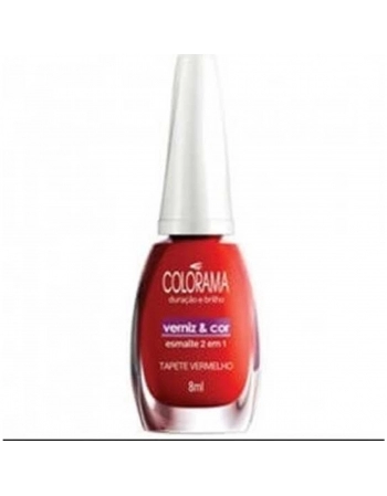 ESMALTE VERNIZ E COR TAPETE VERMELHO 8ML COLORAMA