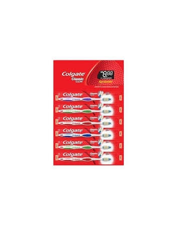 ESCOVA DENTAL COLGATE CLASSIC LONGA MACIA CARTELA COM 6UN