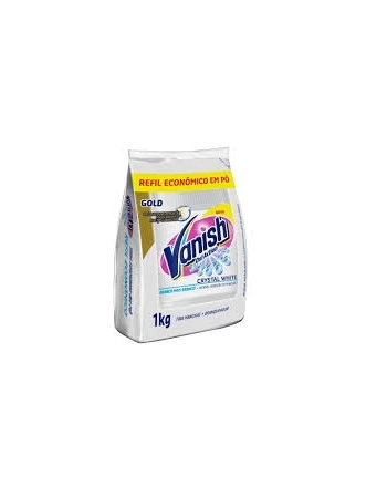 TIRA-MANCHAS EM PÓ BRANQUEADOR VANISH OXI ACTION CRYSTAL WHITE PACOTE 1KG REFIL ECONÔMICO