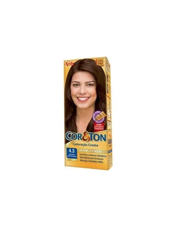 TINTURA PERMANENTE CORTON 50G 4.3 CASTANHO MÉDIO DOURADO UNIT