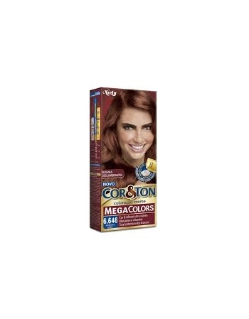 TINTURA COR & TON KIT MEGA COLORS COR 6.646 VERMELHO CEREJA