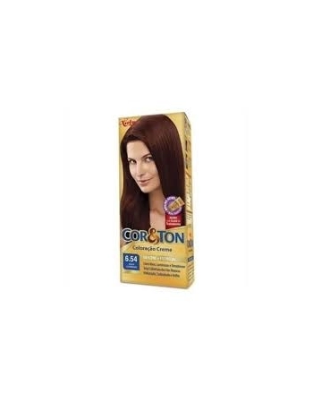 TINTURA PERMANENTE COR & TON 50G 6.54 ACAJÚ ACOBREADO UNIT