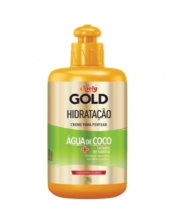 CREME DE PENTEAR NIELY GOLD HIDRATAÇÃO ÁGUA DE COCO 250G
