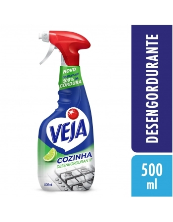 LIMPADOR DESENGORDURANTE COZINHA LIMÃO VEJA FRASCO PULVERIZADOR 500ML