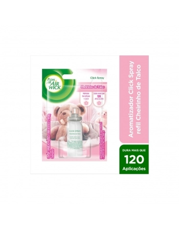 ODORIZADOR DE AMBIENTE CHEIRINHO DE TALCO CLICK SPRAY AIR WICK BOM AR BLISTER 12ML