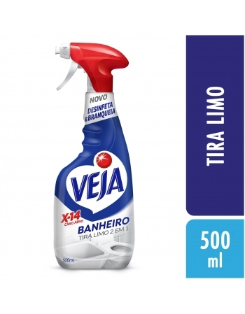 DESINFETANTE BANHEIRO TIRA-LIMO VEJA X-14 FRASCO 500ML BORRIFADOR