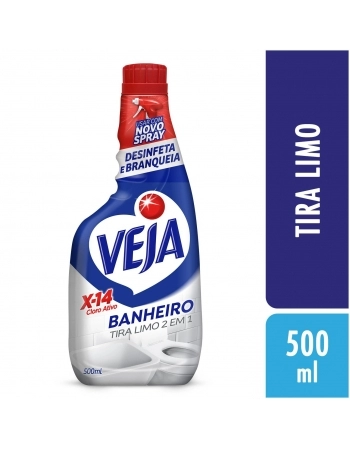 DESINFETANTE BANHEIRO TIRA-LIMO VEJA X-14 FRASCO 500ML