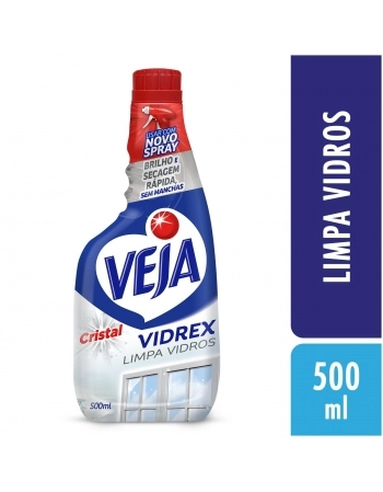 LIMPA-VIDRO LÍQUIDO VIDREX CRISTAL RECARG 500ML