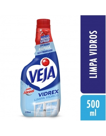LIMPA-VIDRO LÍQUIDO VEJA VIDREX FRASCO 500ML