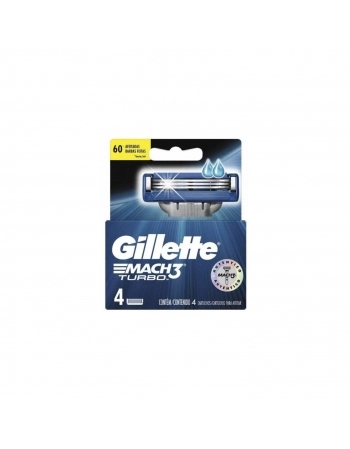 CARGA PARA APARELHO DE BARBEAR P&G MACH 3 TURBO COM 4UN