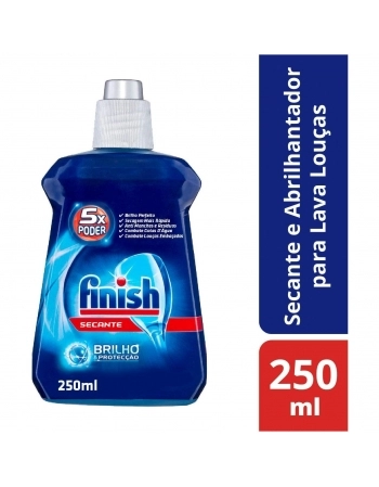 SECANTE ABRILHANTADOR PARA MÁQUINA DE LAVAR LOUÇAS FINISH FRASCO 250ML