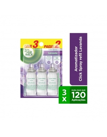 BOM AR CLICK SPRAY REFIL LEVE 3 PAGUE 2 12ML LAVANDA