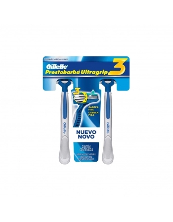 APARELHO DE BARBEAR P&G PRESTO ULTRAGRIP 3 COM 2UNIDADES