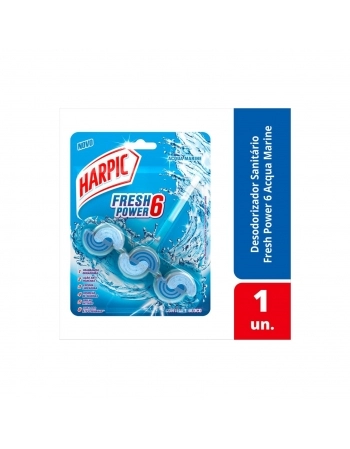 BLOCO SANITÁRIO HARPIC FRESH POWER 6 MARINE 39G