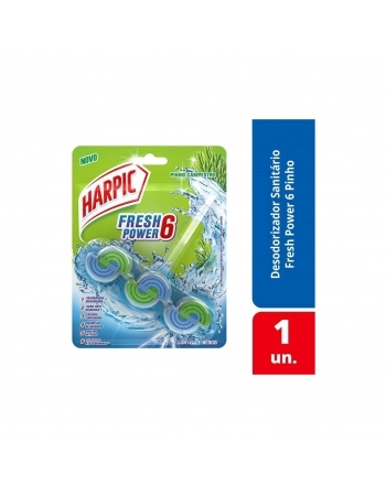 DETERGENTE SANITÁRIO BLOCO PINHO CAMPESTRE HARPIC FRESH POWER 6 EM 1