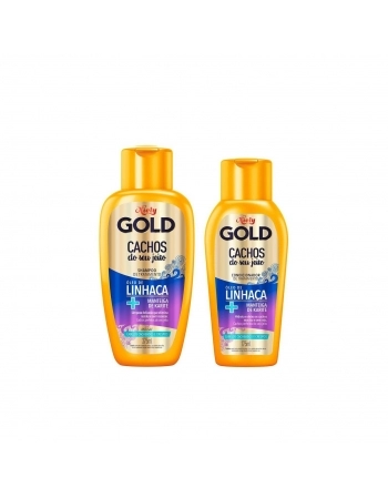 KIT SHAMPOO 275ML + CONDICIONADOR 175ML NIELY GOLD CACHOS DO SEU JEITO
