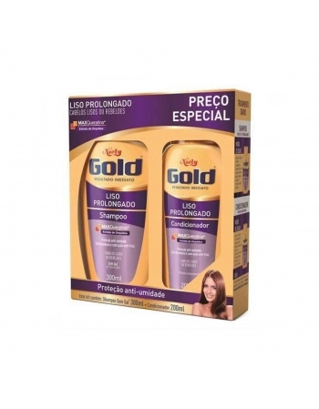 KIT SHAMPOO + CONDICIONADOR NIELY GOLD LISO PROLONGADO