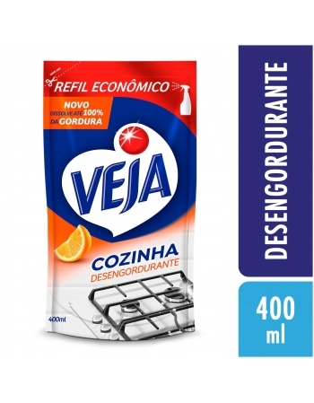 LIMPADOR DESENGORDURANTE COZINHA LARANJA VEJA SACHÊ 400ML REFIL ECONÔMICO