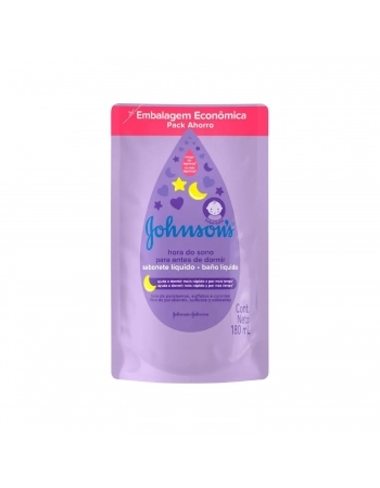 SABÃO JOHNSON & JOHNSON BABY LÍQUIDO HORA DE SONO REFIL 180ML