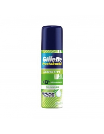 ESPUMA DE BARBEAR P&G GILLETTE PRESTOBARBA SENSITIVE 56G