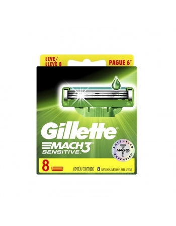 CARGA MACH3 P&G MASC SENSITIVE 12 COM 82GR LEVE 8 PAGUE 6